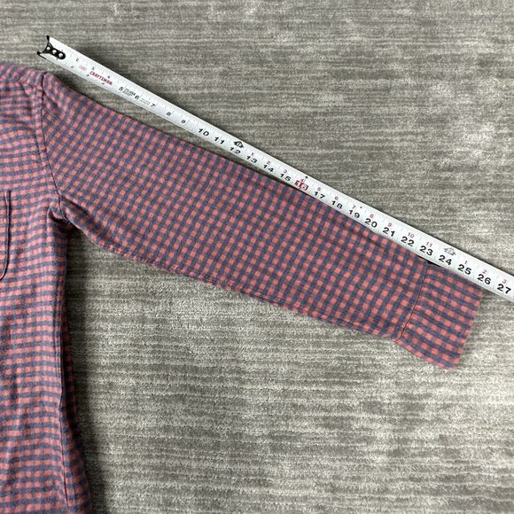 FAHERTY FLANNEL EVERYDAY STRETCH SEAVIEW Organic Cotton BLR Blue Rose Gingham S - Picture 9 of 9